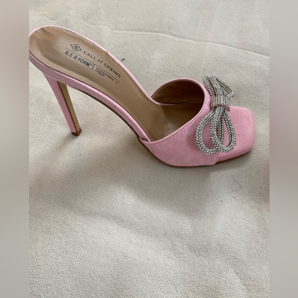 Crystal Double Bow Mules